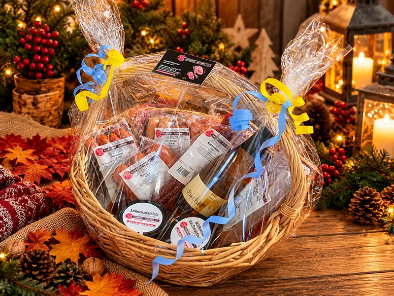 geschenkkorb1 Geschenkkorb, Fleisch, Genuss